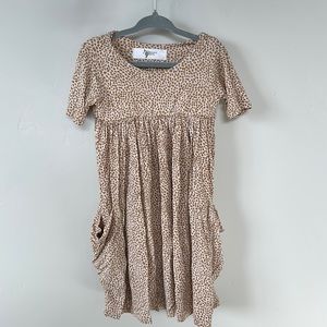 Remie girl brown spot twirl dress